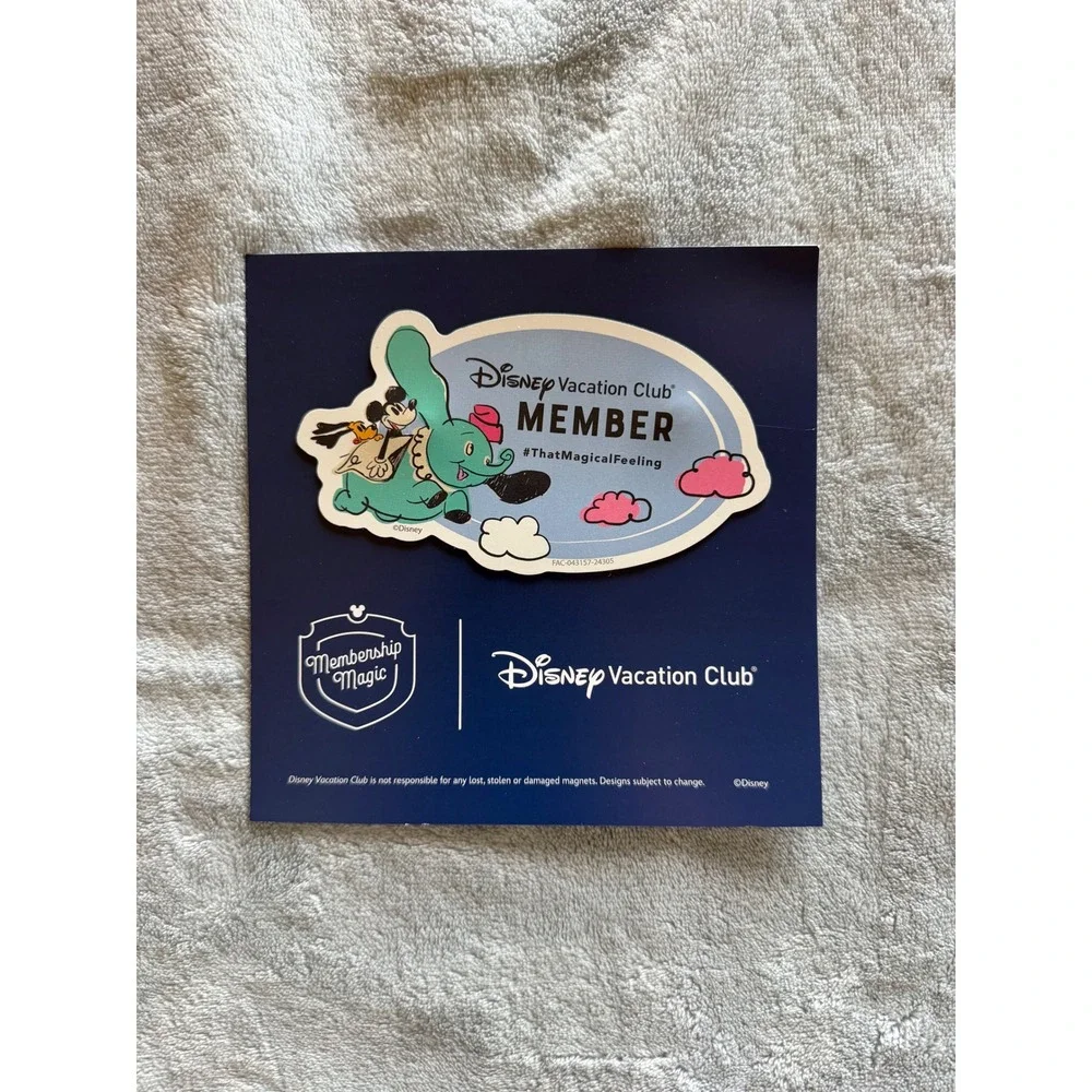 Disney Vacation Club Member Mickey Pluto Dumbo Magnet DVC Membership - B820